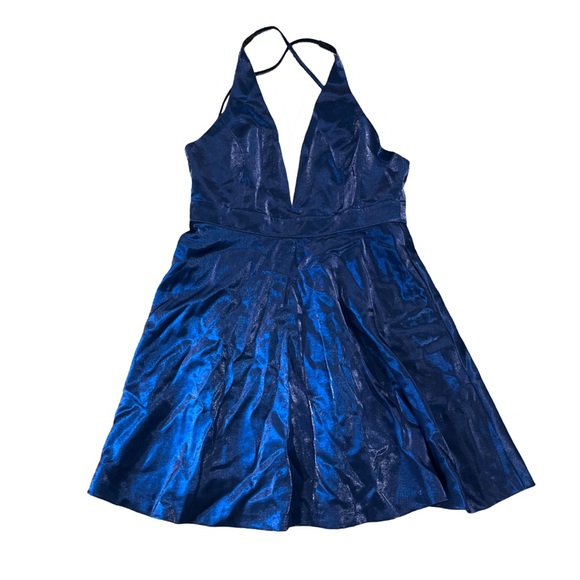 Lulu’s shimmery blue dress SZ L NWOT - Picture 1 of 3